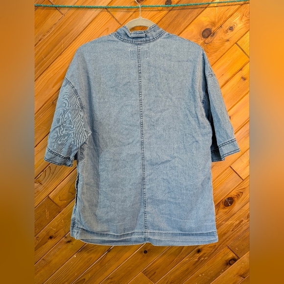 Wilfred Free Women's Blue Denim Kimono Size Small Oversized - Picture 5 of 7